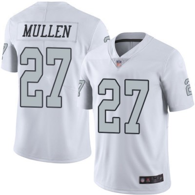 Nike Las Vegas Raiders #27 Trayvon Mullen White Men's Stitched NFL Limited Rush Jersey Men's